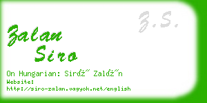 zalan siro business card